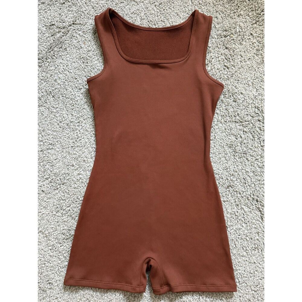 wild fable Ribbed Knit Jumpsuit in Rust